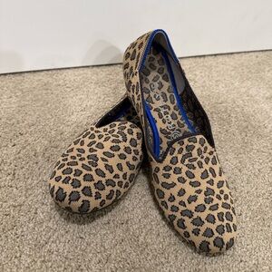 Rothy’s The Flat Round Toe Leopard Print Ballet Flats- 8